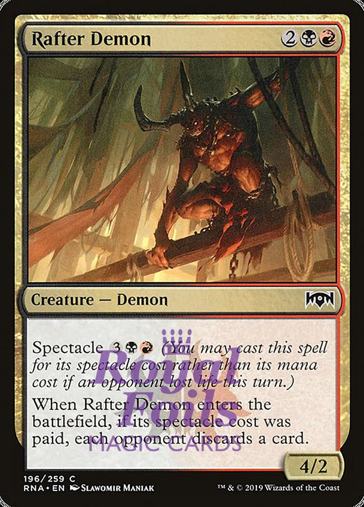 Rafter Demon 2x FOIL RNA MTG Ravnica Allegiance Common MINT black red Rafter Demon 2x FOIL RNA MTG Ravnica Allegiance Common MINT black red