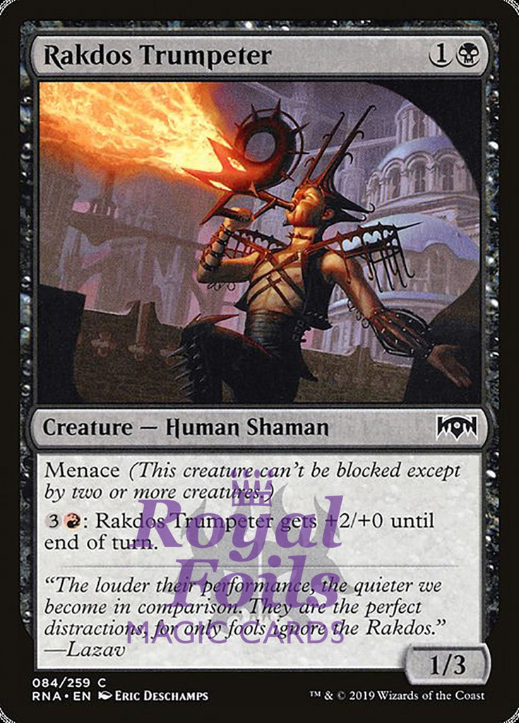 **2x FOIL Rakdos Trumpeter** RNA MTG Ravnica Allegiance Common MINT black **2x FOIL Rakdos Trumpeter** RNA MTG Ravnica Allegiance Common MINT black