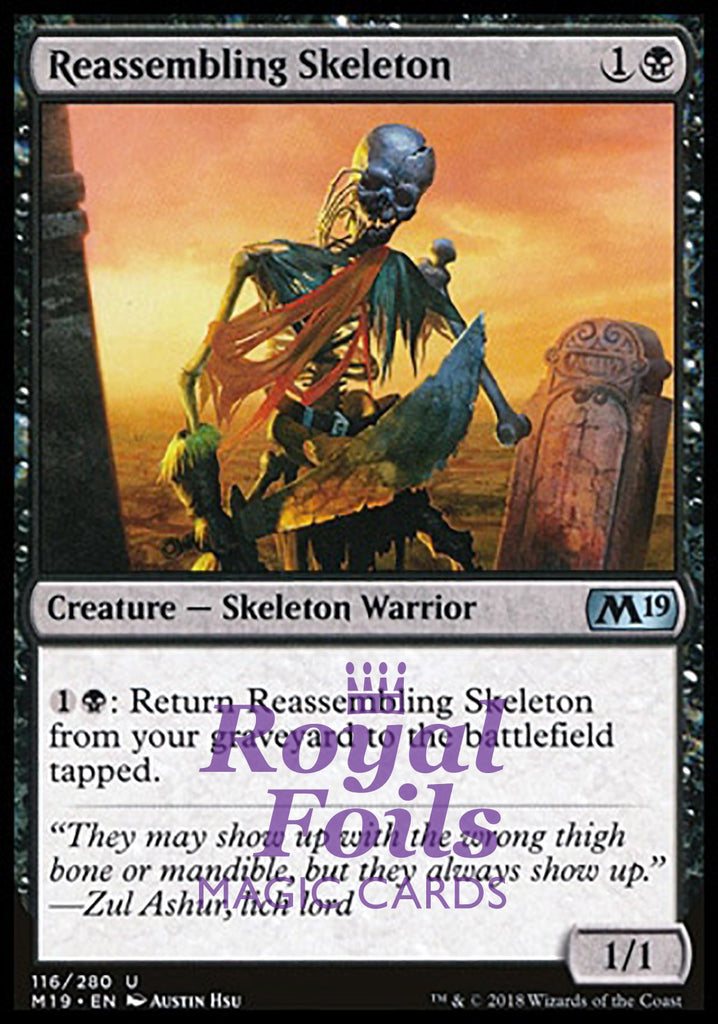 Reassembling Skeleton 1x FOIL M19 MTG Core Set 2019 Uncommon MINT black Reassembling Skeleton 1x FOIL M19 MTG Core Set 2019 Uncommon MINT black