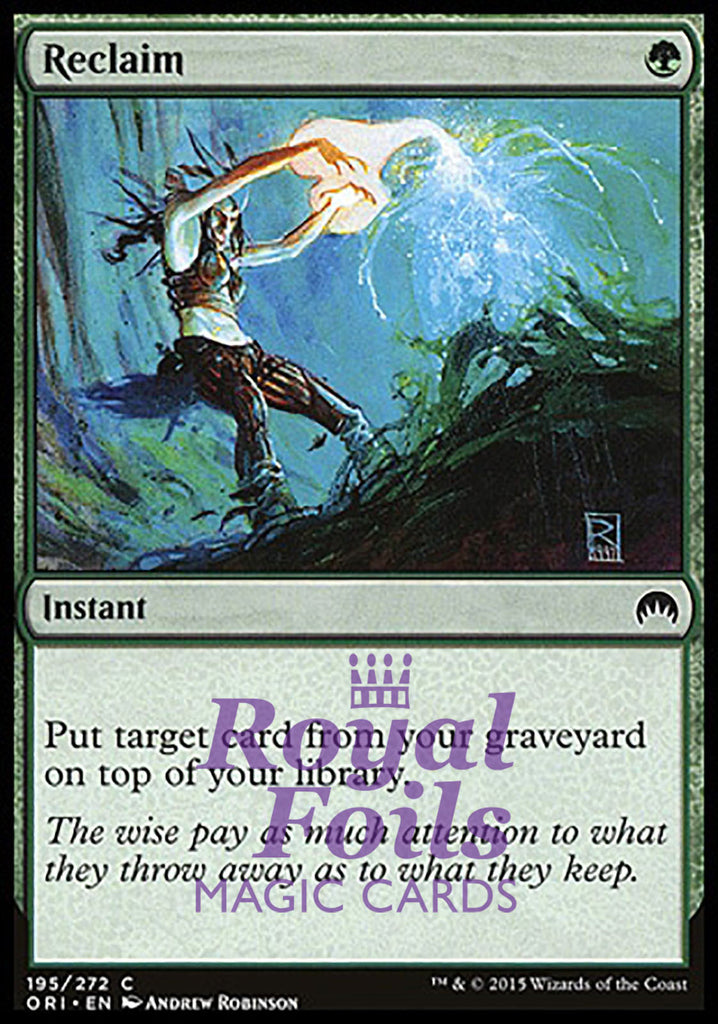 Reclaim 2x FOIL ORI MTG Magic Origins Common MINT green Reclaim 2x FOIL ORI MTG Magic Origins Common MINT green