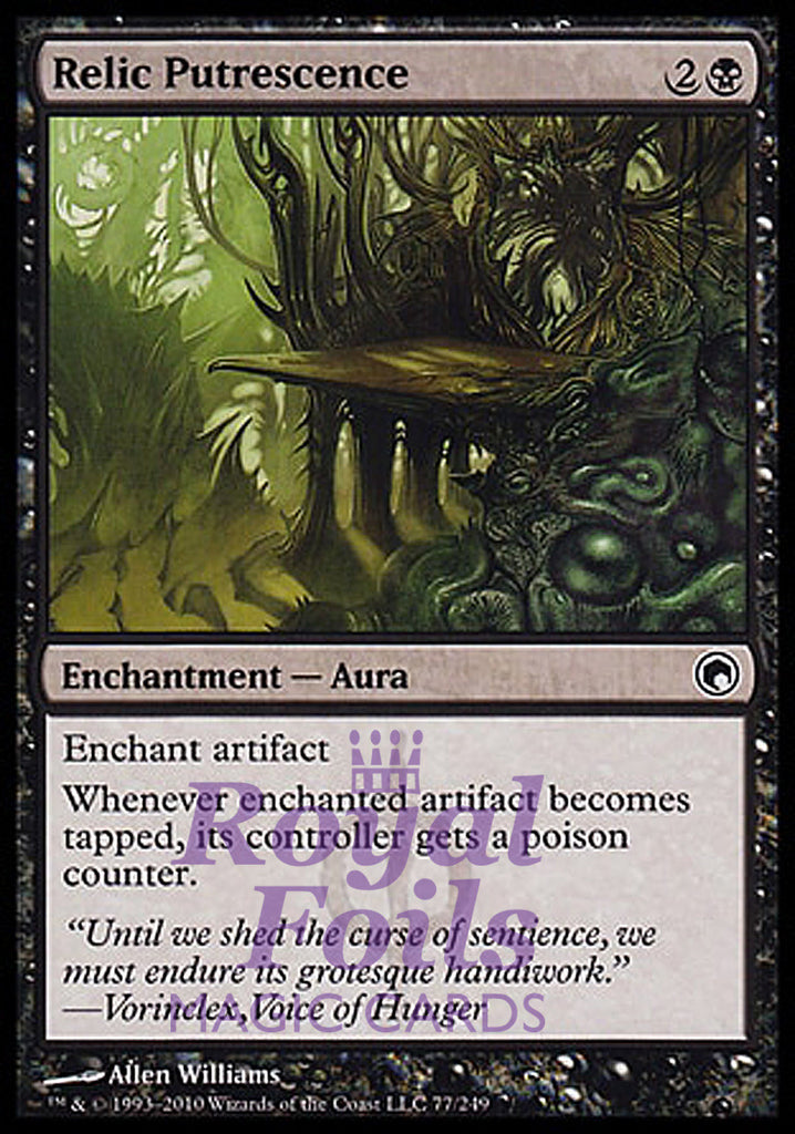 Relic Putrescence 2x FOIL SOM MTG Scars of Mirrodin Common MINT black Relic Putrescence 2x FOIL SOM MTG Scars of Mirrodin Common MINT black