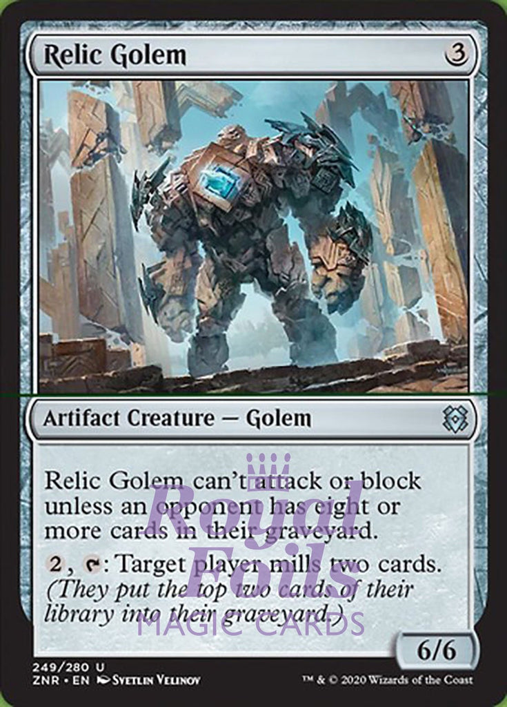 Relic Golem 4x FOIL ZNR MTG Zendikar Rising Uncommon MINT artifact Relic Golem 4x FOIL ZNR MTG Zendikar Rising Uncommon MINT artifact