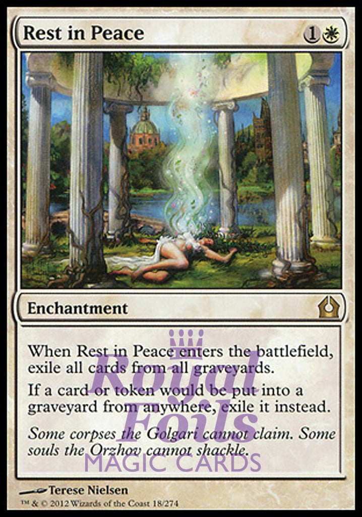 Rest in Peace 1x FOIL RTR MTG Return to Ravnica Rare MINT white Rest in Peace 1x FOIL RTR MTG Return to Ravnica Rare MINT white