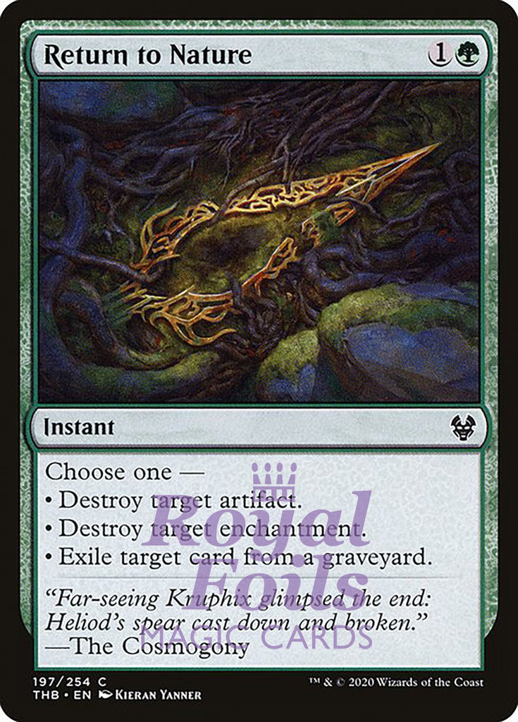 Return to Nature 4x FOIL THB MTG Theros Beyond Death Common MINT green Return to Nature 4x FOIL THB MTG Theros Beyond Death Common MINT green