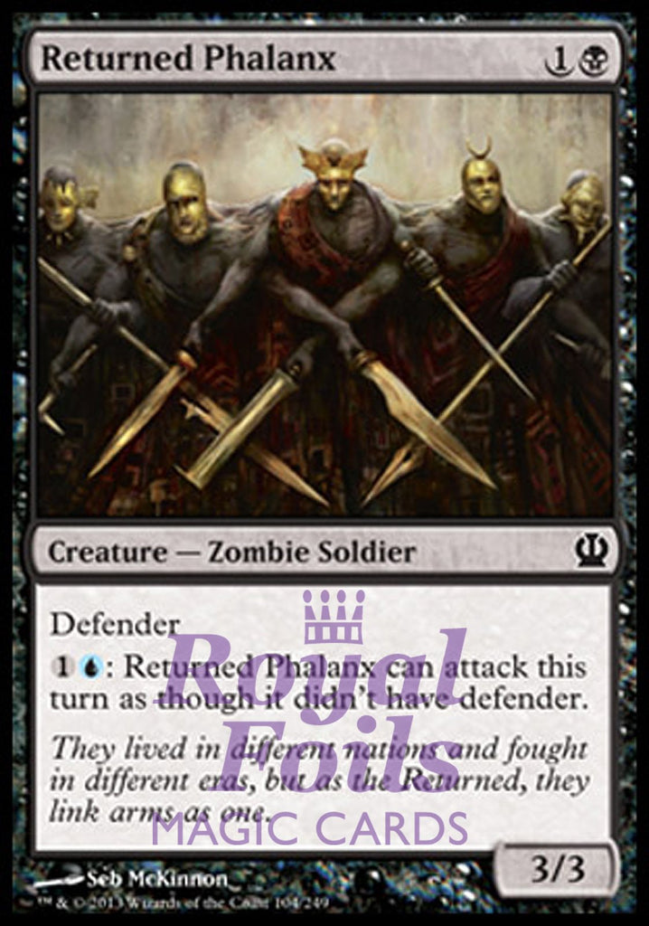 Returned Phalanx 4x FOIL THS MTG Theros Common MINT black Returned Phalanx 4x FOIL THS MTG Theros Common MINT black