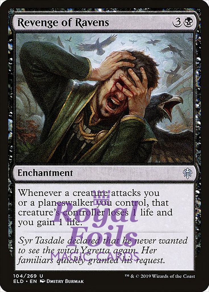 Revenge of Ravens 1x FOIL ELD MTG Throne of Eldraine Uncommon MINT black Revenge of Ravens 1x FOIL ELD MTG Throne of Eldraine Uncommon MINT black