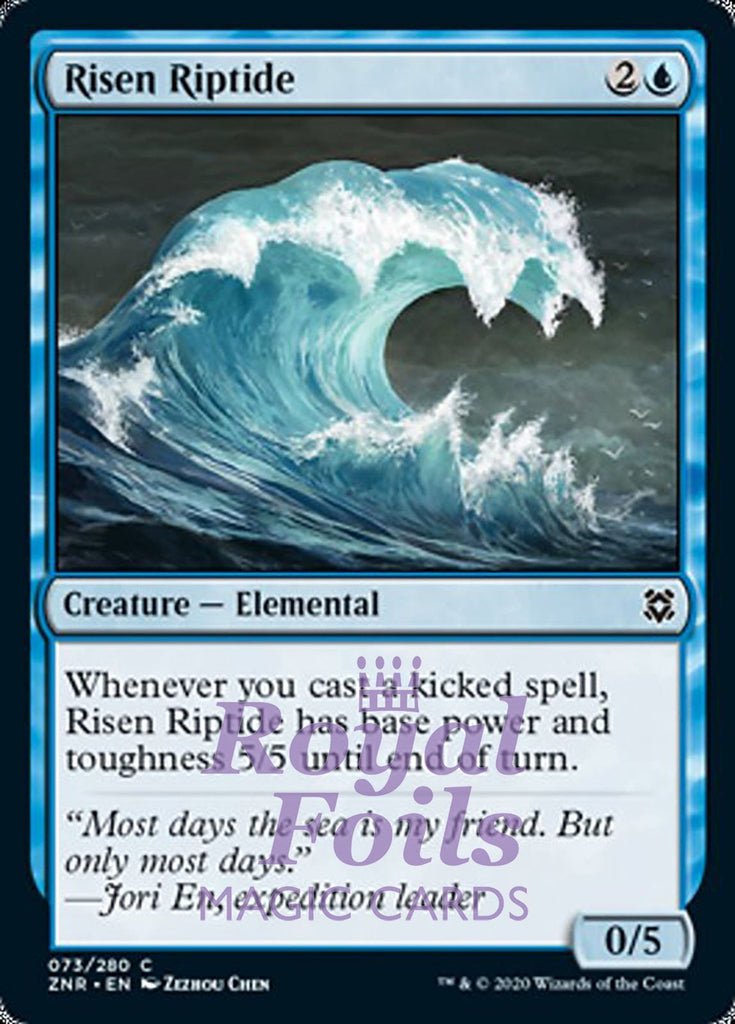 **4x FOIL Risen Riptide** ZNR MTG Zendikar Rising Common MINT blue **4x FOIL Risen Riptide** ZNR MTG Zendikar Rising Common MINT blue