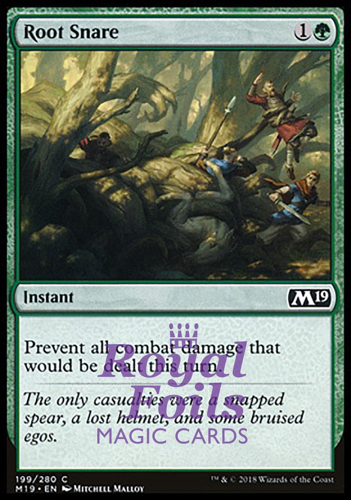**4x FOIL Root Snare** M19 MTG Core Set 2019 Common MINT green **4x FOIL Root Snare** M19 MTG Core Set 2019 Common MINT green