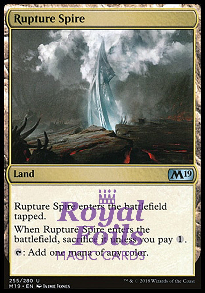 **2x FOIL Rupture Spire** M19 MTG Core Set 2019 Uncommon MINT land **2x FOIL Rupture Spire** M19 MTG Core Set 2019 Uncommon MINT land