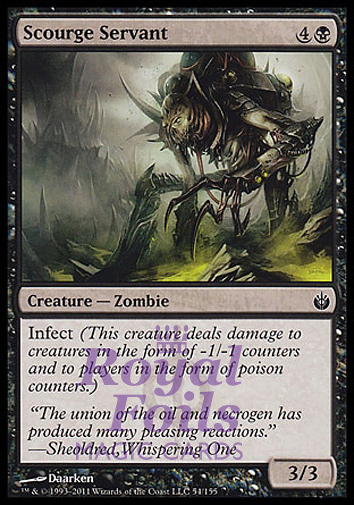Scourge Servant 4x FOIL MBS MTG Mirrodin Besieged Common MINT black Scourge Servant 4x FOIL MBS MTG Mirrodin Besieged Common MINT black