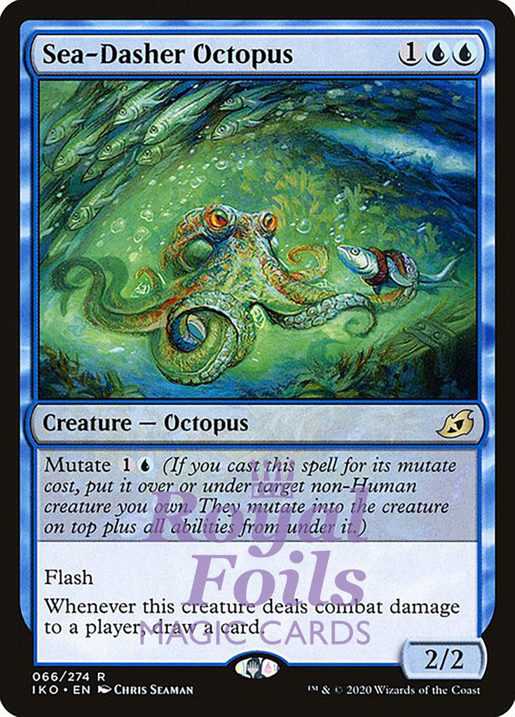 Sea-Dasher Octopus 1x FOIL IKO MTG Ikoria Rare MINT blue Sea-Dasher Octopus 1x FOIL IKO MTG Ikoria Rare MINT blue