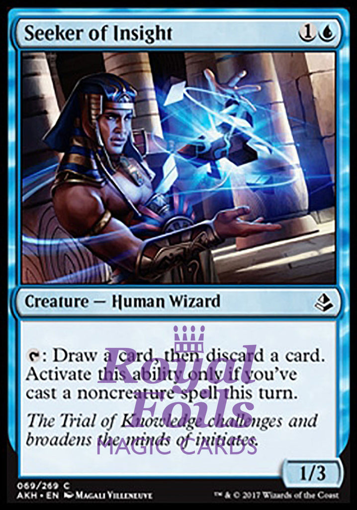 Seeker of Insight 4x FOIL AKH MTG Amonkhet Common MINT blue Seeker of Insight 4x FOIL AKH MTG Amonkhet Common MINT blue