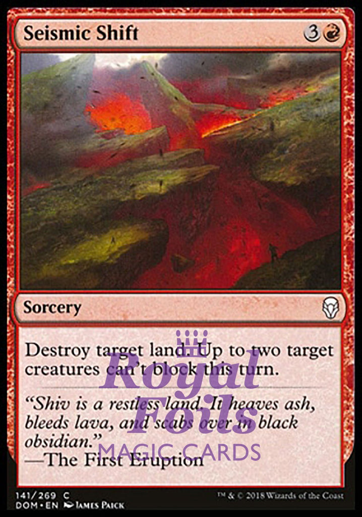 Seismic Shift 4x FOIL DOM MTG Dominaria Common MINT red Seismic Shift 4x FOIL DOM MTG Dominaria Common MINT red