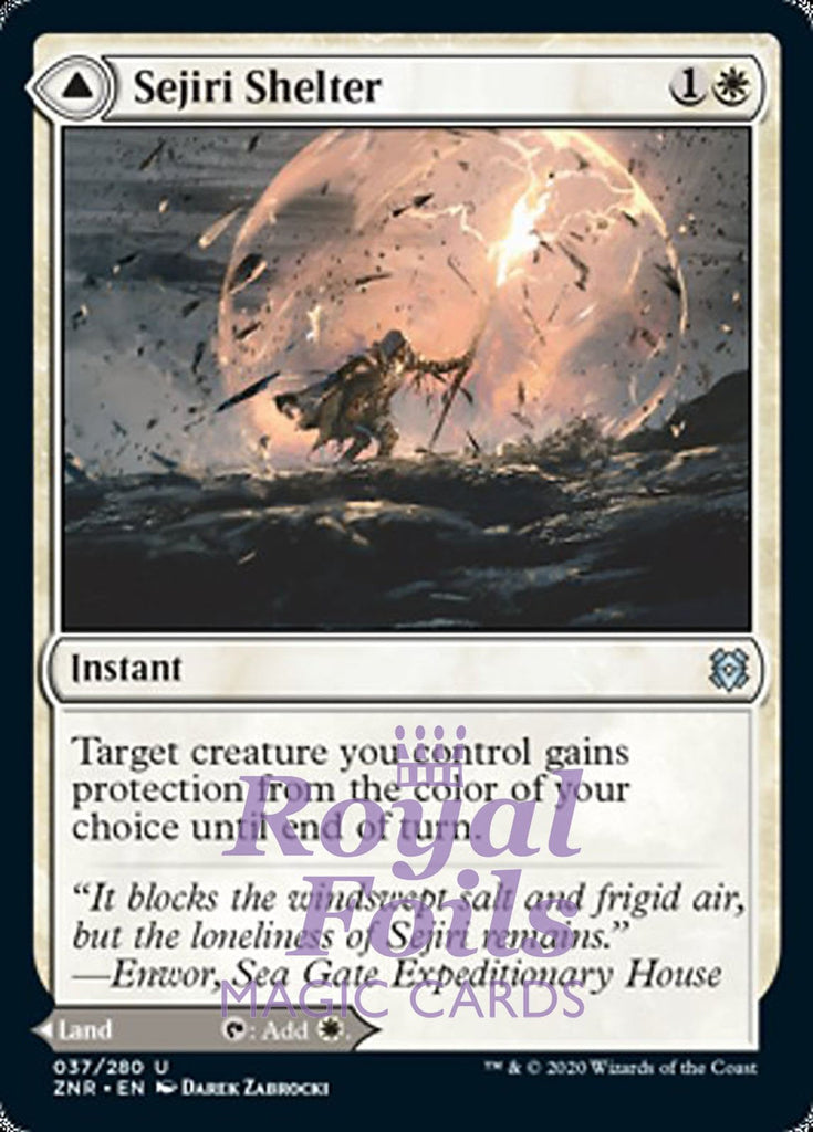 **1x FOIL Sejiri Shelter // Glacier** ZNR MTG Zendikar Rising Uncommon MINT white land **1x FOIL Sejiri Shelter // Glacier** ZNR MTG Zendikar Rising Uncommon MINT white land