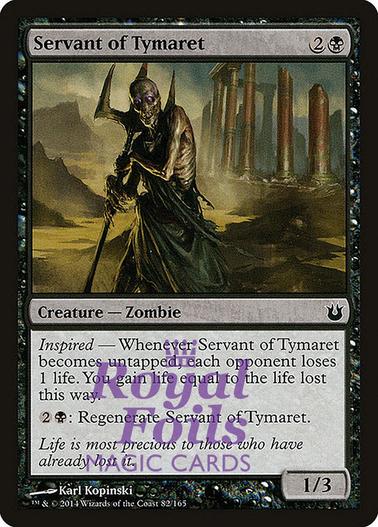 Servant of Tymaret 4x FOIL BNG MTG Born of the Gods Common MINT black Servant of Tymaret 4x FOIL BNG MTG Born of the Gods Common MINT black