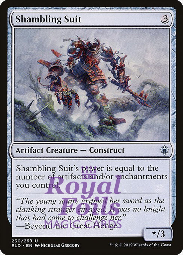 Shambling Suit 4x FOIL ELD MTG Throne of Eldraine Uncommon MINT artifact Shambling Suit 4x FOIL ELD MTG Throne of Eldraine Uncommon MINT artifact
