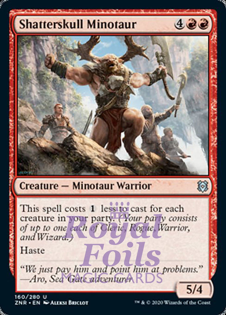 **4x FOIL Shatterskull Minotaur** ZNR MTG Zendikar Rising Uncommon MINT red **4x FOIL Shatterskull Minotaur** ZNR MTG Zendikar Rising Uncommon MINT red