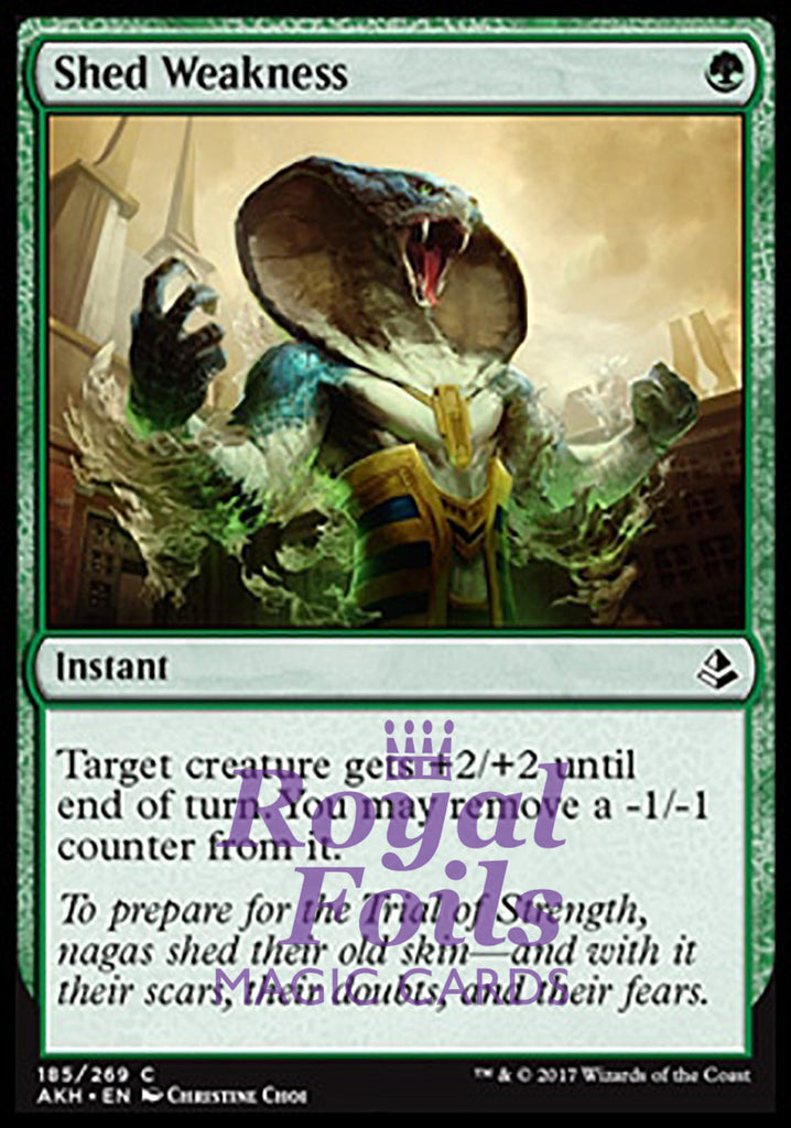 Shed Weakness 4x FOIL AKH MTG Amonkhet Common MINT green Shed Weakness 4x FOIL AKH MTG Amonkhet Common MINT green