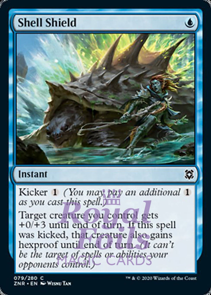**4x FOIL Shell Shield** ZNR MTG Zendikar Rising Common MINT blue **4x FOIL Shell Shield** ZNR MTG Zendikar Rising Common MINT blue