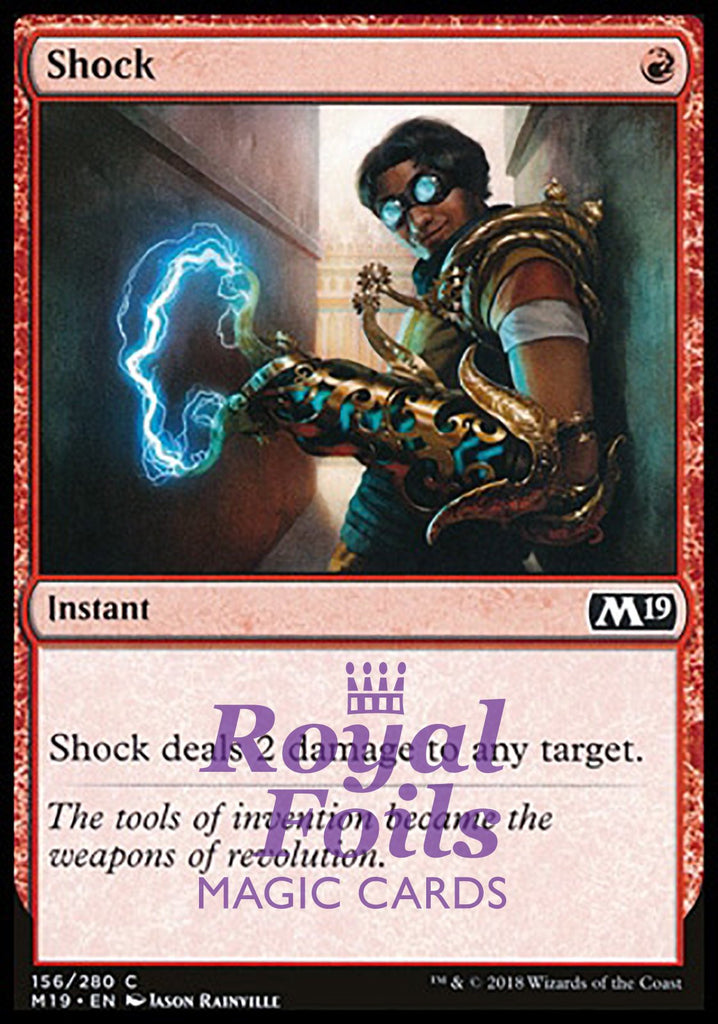 **4x FOIL Shock** M19 MTG Core Set 2019 Common MINT red **4x FOIL Shock** M19 MTG Core Set 2019 Common MINT red