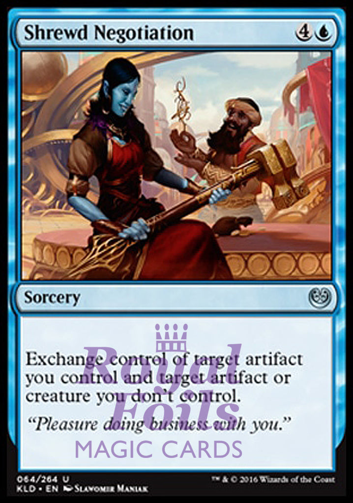 Shrewd Negotiation 4x FOIL KLD MTG Kaladesh Uncommon MINT blue Shrewd Negotiation 4x FOIL KLD MTG Kaladesh Uncommon MINT blue
