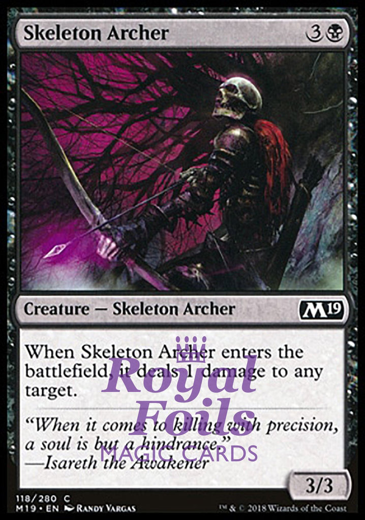 **4x FOIL Skeleton Archer** M19 MTG Core Set 2019 Common MINT black **4x FOIL Skeleton Archer** M19 MTG Core Set 2019 Common MINT black