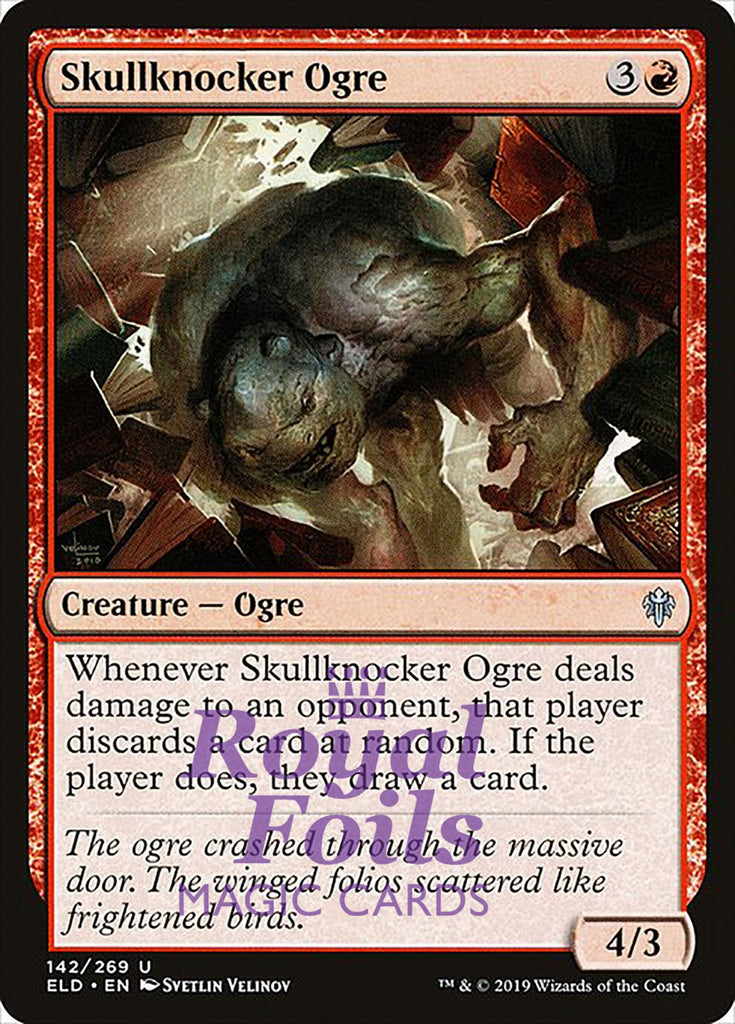 Skullknocker Ogre 4x FOIL ELD MTG Throne of Eldraine Uncommon MINT red Skullknocker Ogre 4x FOIL ELD MTG Throne of Eldraine Uncommon MINT red