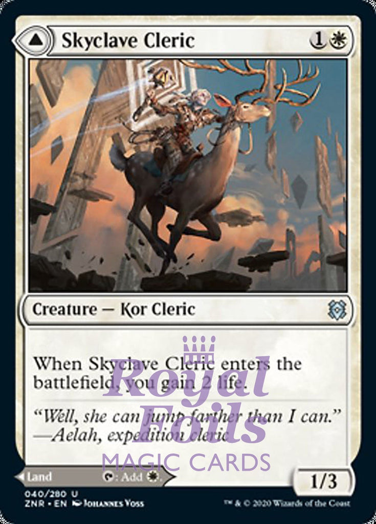 Skyclave Cleric // Basilica 4x FOIL ZNR MTG Zendikar Rising Uncommon MINT white land Skyclave Cleric // Basilica 4x FOIL ZNR MTG Zendikar Rising Uncommon MINT white land