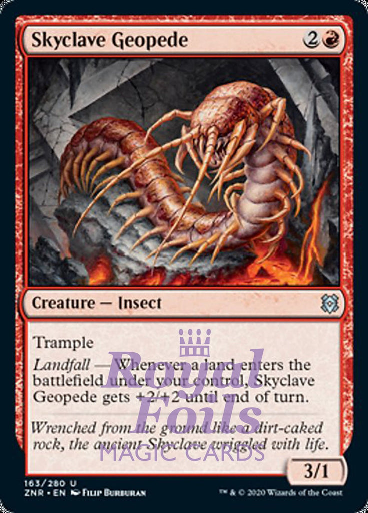 **4x FOIL Skyclave Geopede** ZNR MTG Zendikar Rising Uncommon MINT red **4x FOIL Skyclave Geopede** ZNR MTG Zendikar Rising Uncommon MINT red