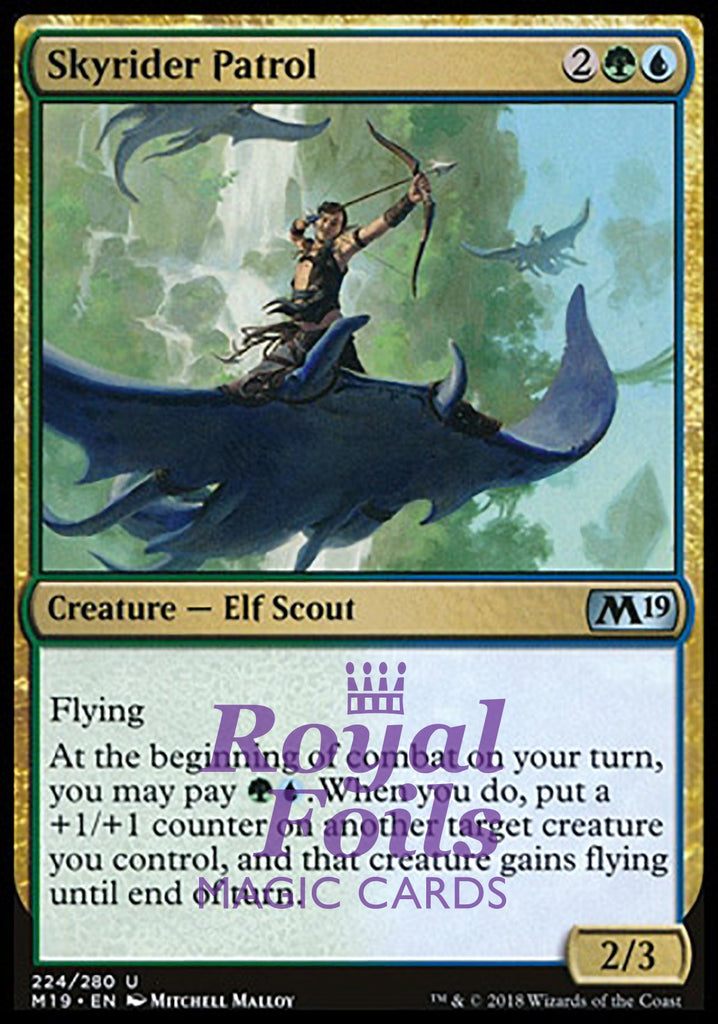 Skyrider Patrol 2x FOIL M19 MTG Core Set 2019 Uncommon MINT green blue Skyrider Patrol 2x FOIL M19 MTG Core Set 2019 Uncommon MINT green blue