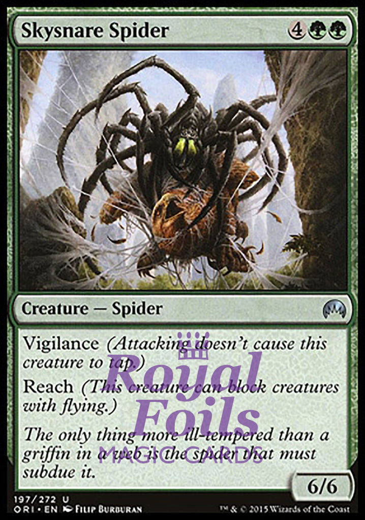 Skysnare Spider 1x FOIL ORI MTG Magic Origins Uncommon MINT green Skysnare Spider 1x FOIL ORI MTG Magic Origins Uncommon MINT green