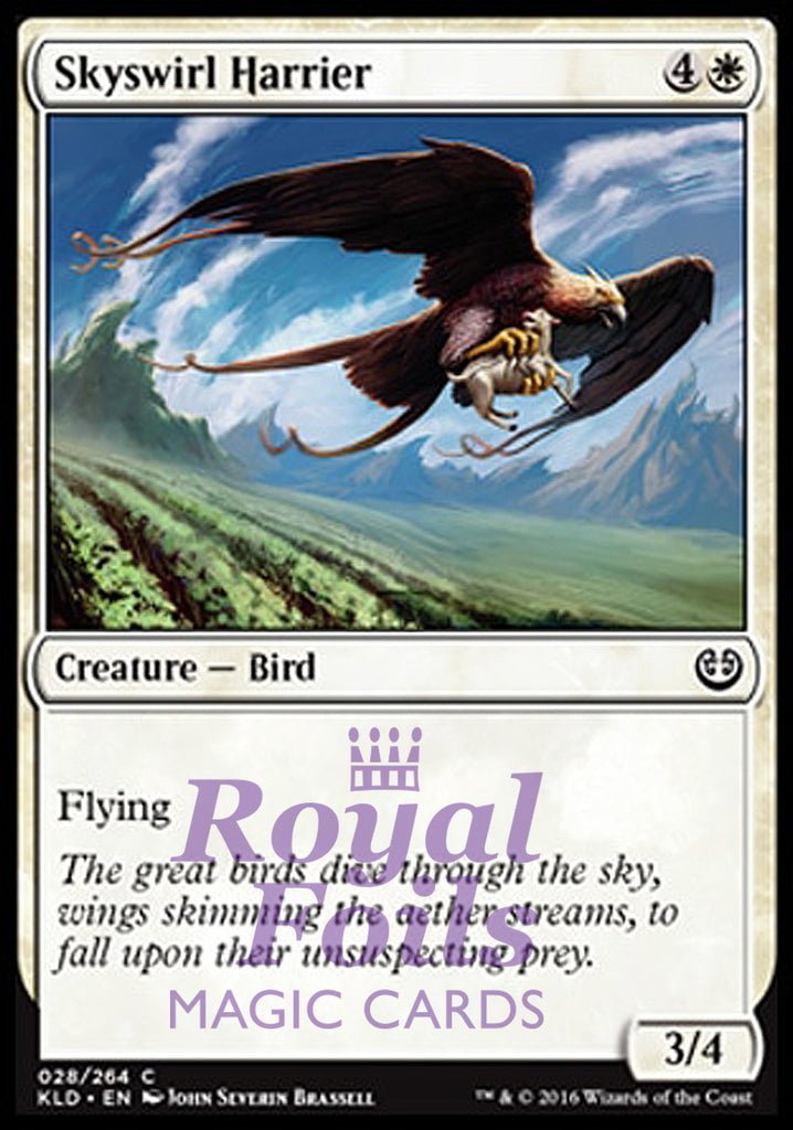 Skyswirl Harrier 4x FOIL KLD MTG Kaladesh Common MINT white Skyswirl Harrier 4x FOIL KLD MTG Kaladesh Common MINT white