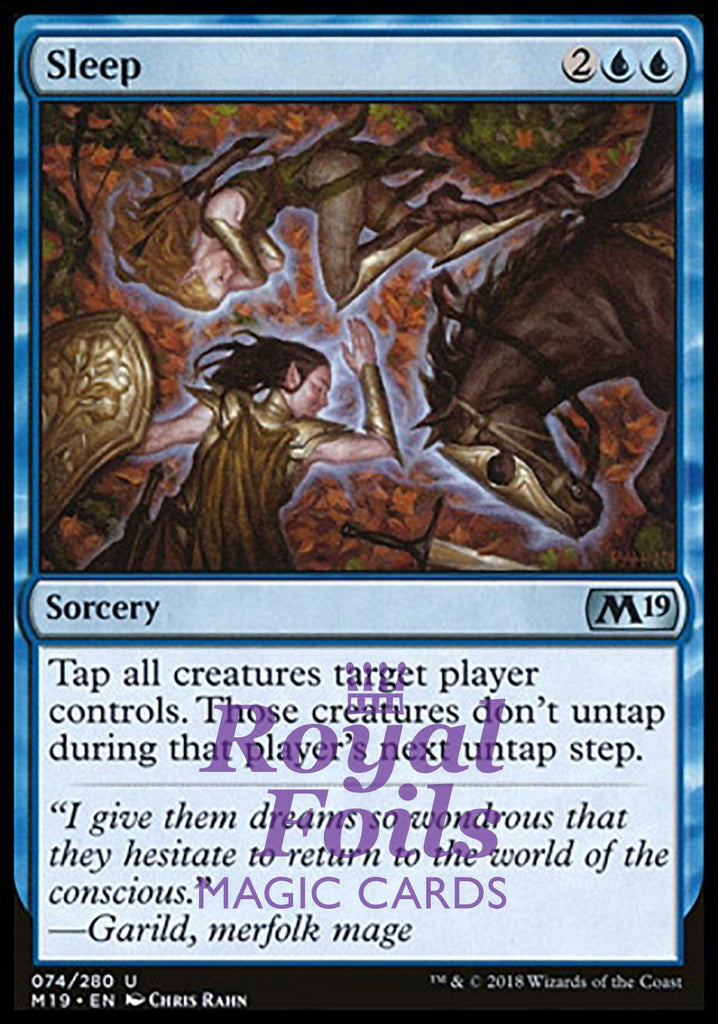 **2x FOIL Sleep** M19 MTG Core Set 2019 Uncommon MINT blue **2x FOIL Sleep** M19 MTG Core Set 2019 Uncommon MINT blue