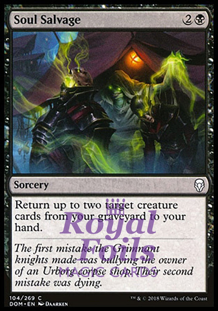 Soul Salvage 4x FOIL DOM MTG Dominaria Common MINT black Soul Salvage 4x FOIL DOM MTG Dominaria Common MINT black