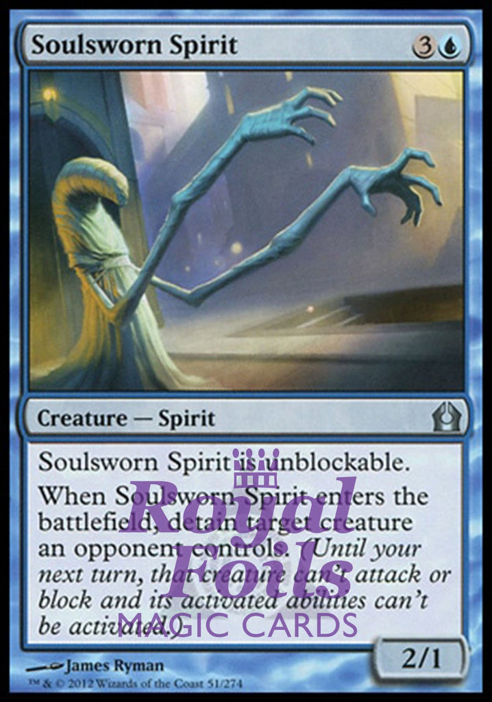 Soulsworn Spirit 4x FOIL RTR MTG Return to Ravnica Uncommon MINT blue Soulsworn Spirit 4x FOIL RTR MTG Return to Ravnica Uncommon MINT blue