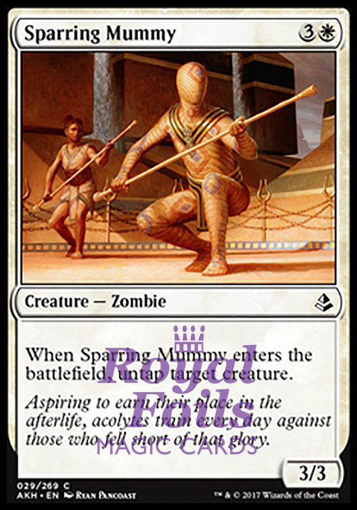 Sparring Mummy 4x FOIL AKH MTG Amonkhet Common MINT white Sparring Mummy 4x FOIL AKH MTG Amonkhet Common MINT white