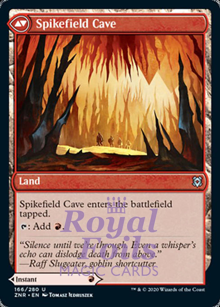 Spikefield Hazard // Cave 2x FOIL ZNR MTG Zendikar Rising Uncommon MINT red land Spikefield Hazard // Cave 2x FOIL ZNR MTG Zendikar Rising Uncommon MINT red land