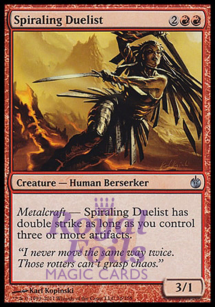 Spiraling Duelist 4x FOIL MBS MTG Mirrodin Besieged Uncommon MINT red Spiraling Duelist 4x FOIL MBS MTG Mirrodin Besieged Uncommon MINT red