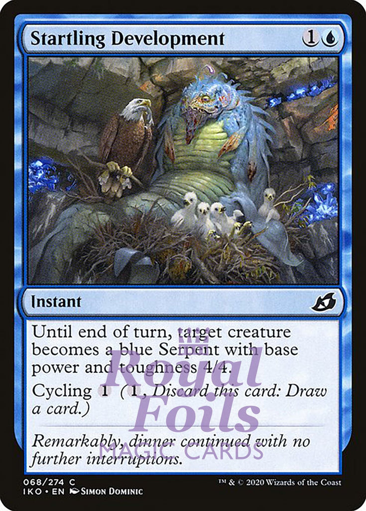 Startling Development 4x FOIL IKO MTG Ikoria Common MINT blue Startling Development 4x FOIL IKO MTG Ikoria Common MINT blue