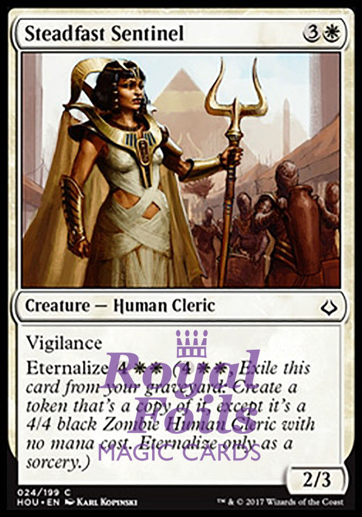 Steadfast Sentinel 4x FOIL HOU MTG Hour of Devastation Common MINT white Steadfast Sentinel 4x FOIL HOU MTG Hour of Devastation Common MINT white