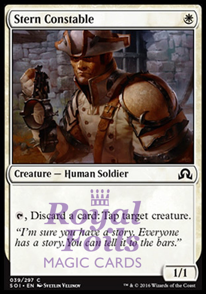 Stern Constable 4x FOIL SOI MTG Shadows Over Innistrad Common MINT white Stern Constable 4x FOIL SOI MTG Shadows Over Innistrad Common MINT white