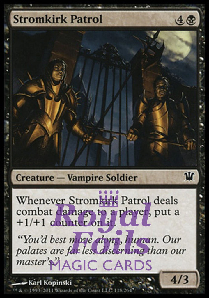 Stromkirk Patrol 4x FOIL ISD MTG Innistrad Common MINT black Stromkirk Patrol 4x FOIL ISD MTG Innistrad Common MINT black