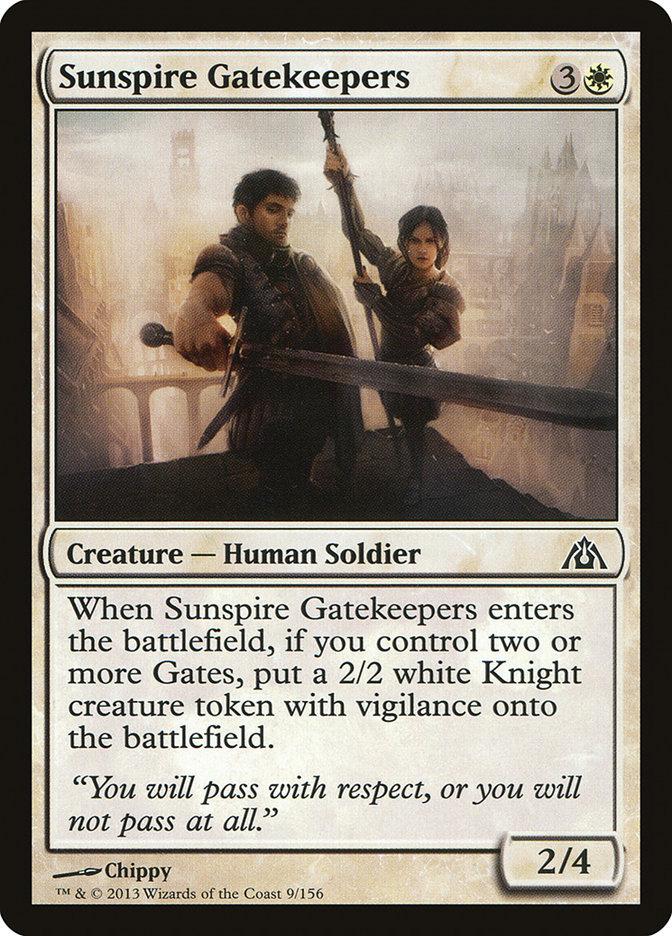 Sunspire Gatekeepers 4x FOIL DGM MTG Dragon's Maze Common MINT white Sunspire Gatekeepers 4x FOIL DGM MTG Dragon's Maze Common MINT white