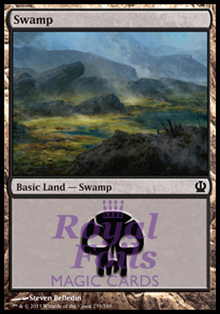 Swamp #239 2x FOIL THS MTG Theros Basic Land MINT black Swamp #239 2x FOIL THS MTG Theros Basic Land MINT black