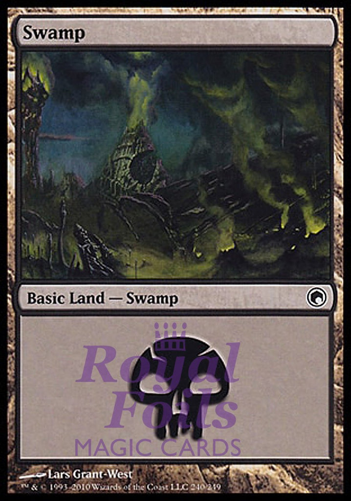 Swamp #240 4x FOIL THS MTG Theros Basic Land MINT black Swamp #240 4x FOIL THS MTG Theros Basic Land MINT black