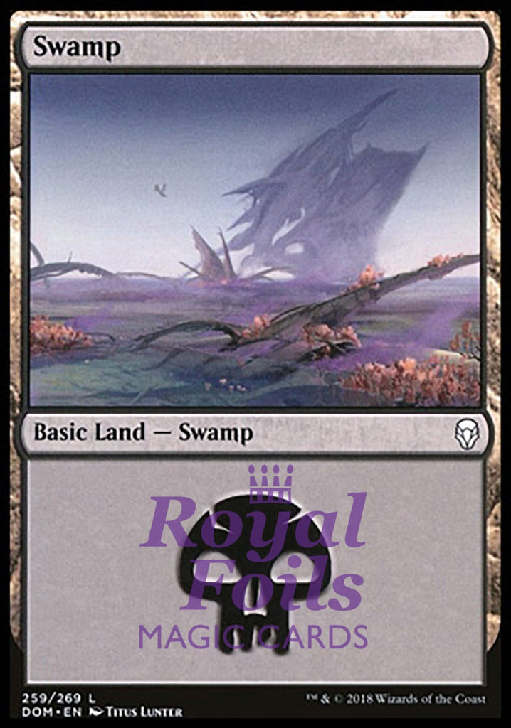 Swamp 259 4x FOIL DOM MTG Dominaria Basic Land MINT black Swamp 259 4x FOIL DOM MTG Dominaria Basic Land MINT black