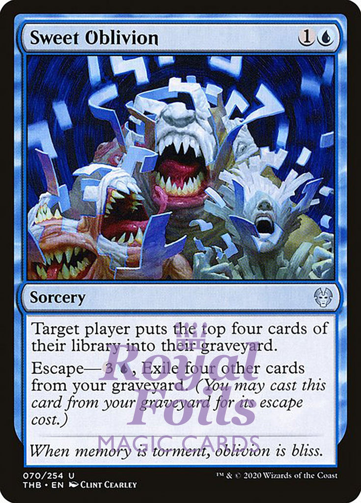 Sweet Oblivion 4x FOIL THB MTG Theros Beyond Death Uncommon MINT blue Sweet Oblivion 4x FOIL THB MTG Theros Beyond Death Uncommon MINT blue