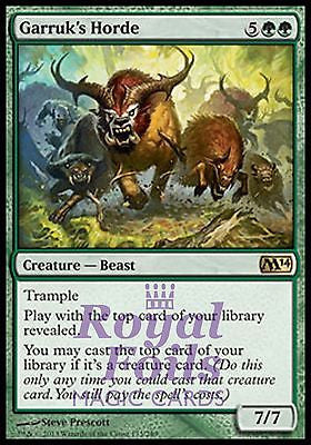 Garruk's Horde 2x FOIL MTG M14 2014 Core Set Rare MINT green Garruk's Horde 2x FOIL MTG M14 2014 Core Set Rare MINT green