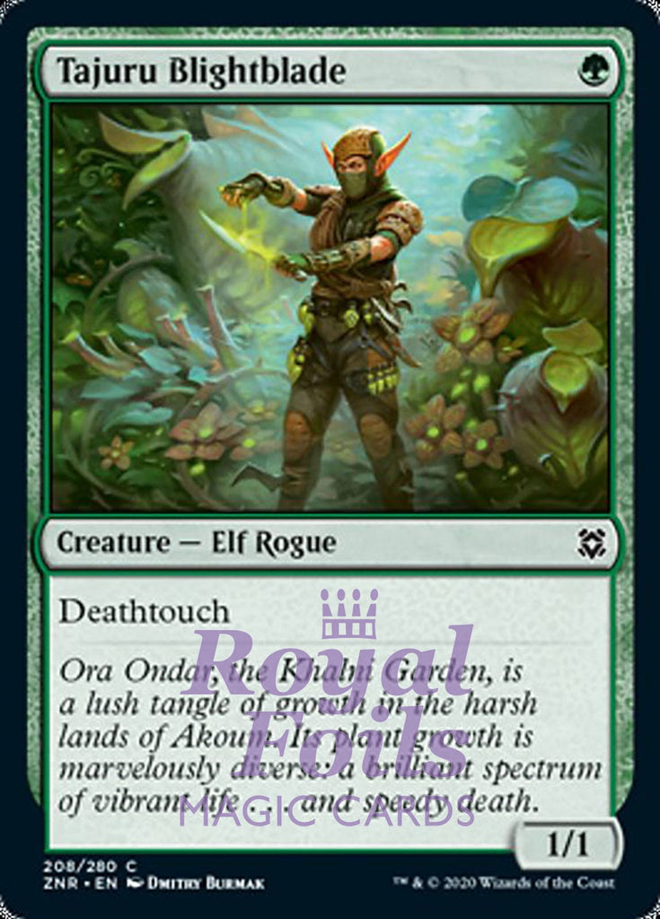Tajuru Blightblade 4x FOIL ZNR MTG Zendikar Rising Common MINT green Tajuru Blightblade 4x FOIL ZNR MTG Zendikar Rising Common MINT green