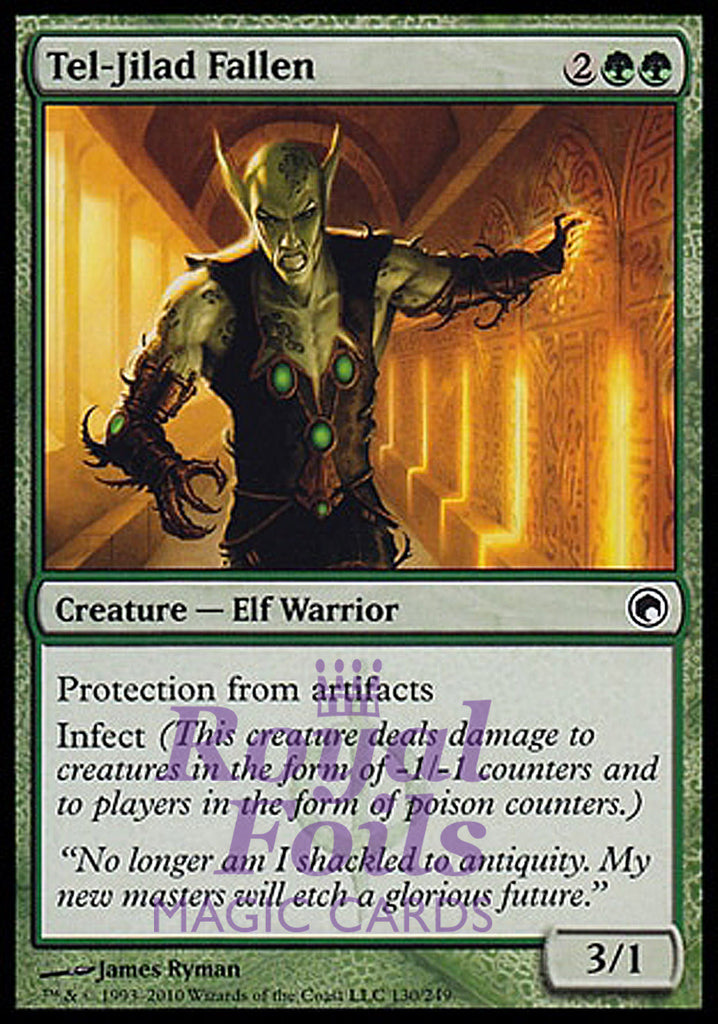 Tel-Jilad Fallen 4x FOIL SOM MTG Scars of Mirrodin Common 3 MINT + 1 NM green Tel-Jilad Fallen 4x FOIL SOM MTG Scars of Mirrodin Common 3 MINT + 1 NM green